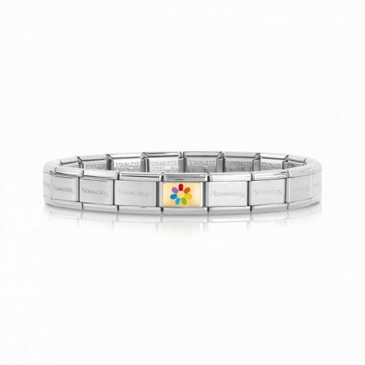 Gold Rainbow Flower Charm