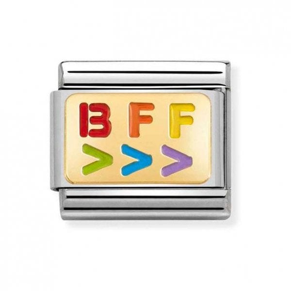 Gold BFF Right Arrows Charm