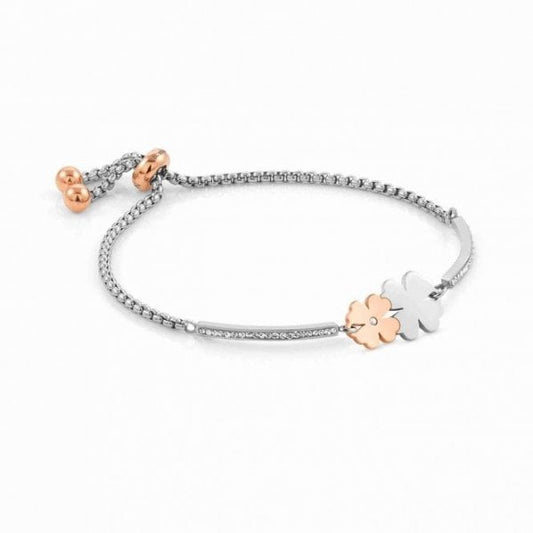 Milleluci Double Shamrocks Rose Gold Plated Bracelet