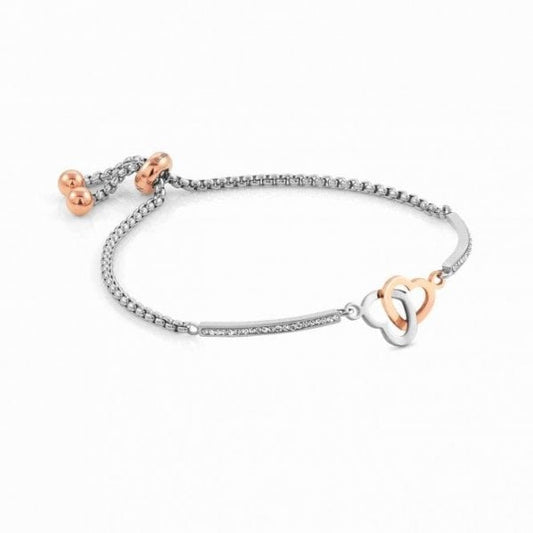 Double Hearts Milleluci Rose Gold Plated Bracelet