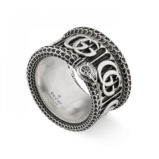 Silver ring with Double G - Size 22