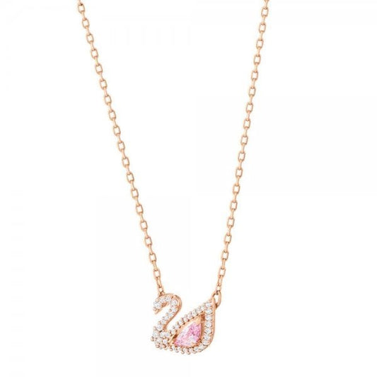 DAZZLING SWAN NECKLACE CZMO/RO