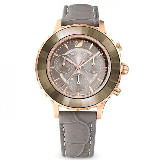 Octea Lux Chrono Watch, Leather strap