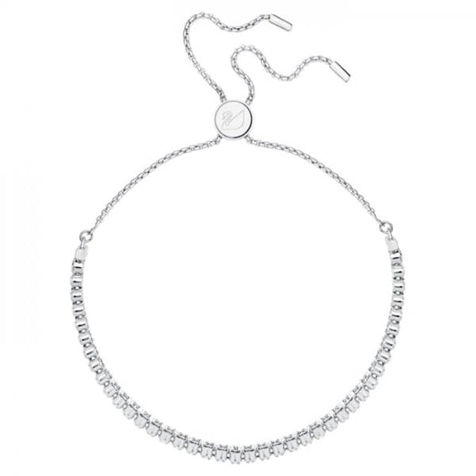 Subtle Bracelet, White, Rhodium plated