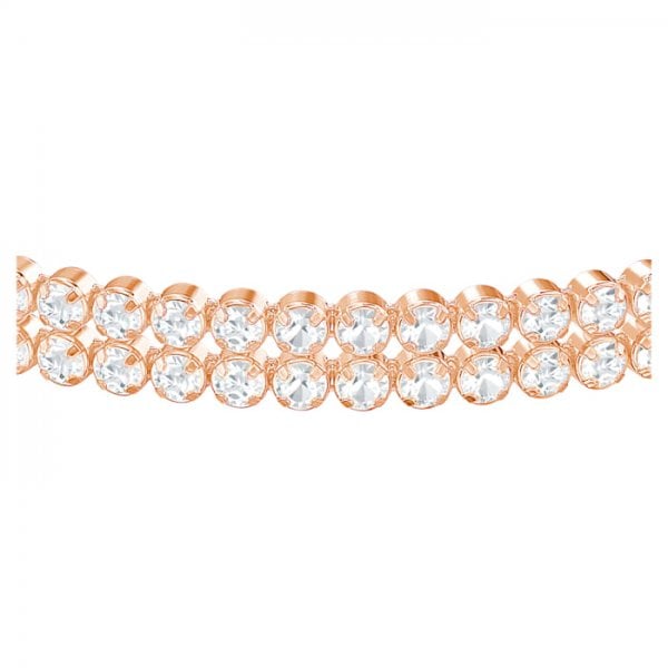 Subtle bracelet, Round cut, White, Rose gold