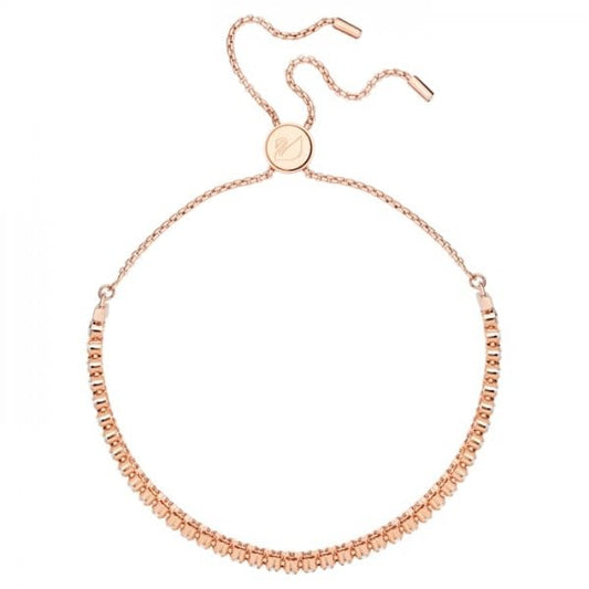Subtle bracelet, Round cut, White, Rose gold