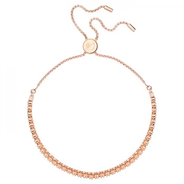 Subtle bracelet, Round cut, White, Rose gold