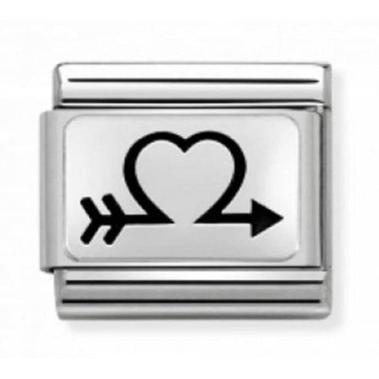 Silver Heart with Arrow Charm