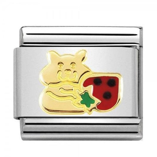 Gold Hamster with Strawberry Charm