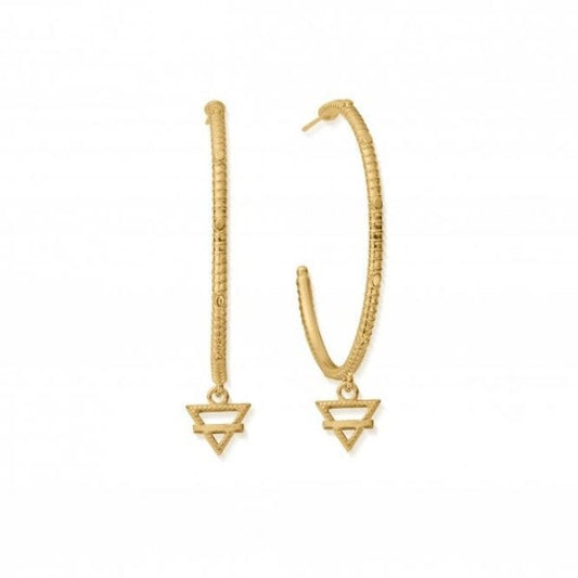 Large Earth Hoop Earrings