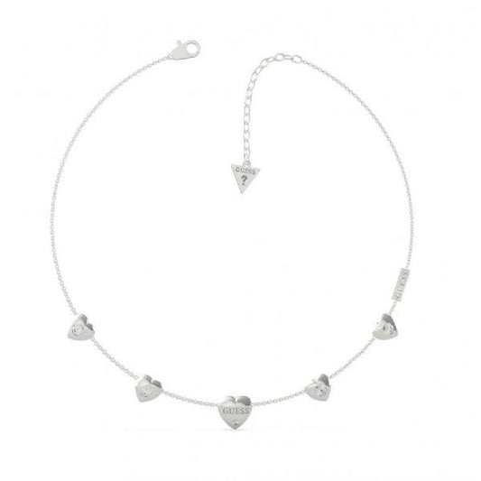 GUESS IS FOR LOVERS SILVER NECKLACE