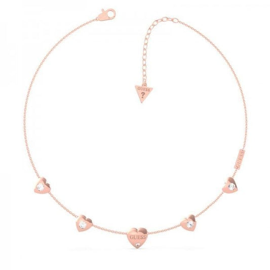 GUESS IS FOR LOVER ROSE GOLD NECKLACE