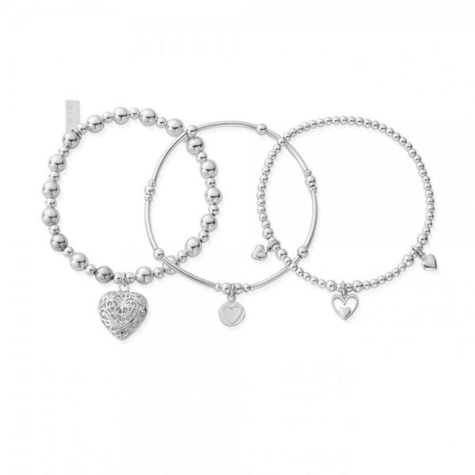 ChloBo Stack of 3 Love Bracelet