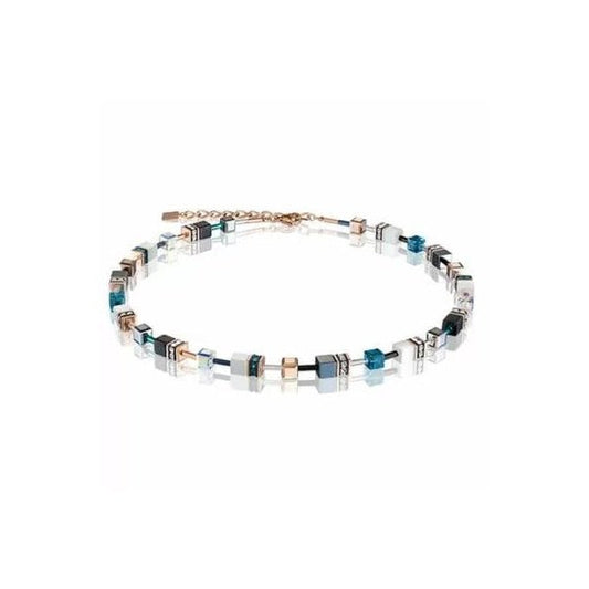 Ladies Geocube Petrol Necklace
