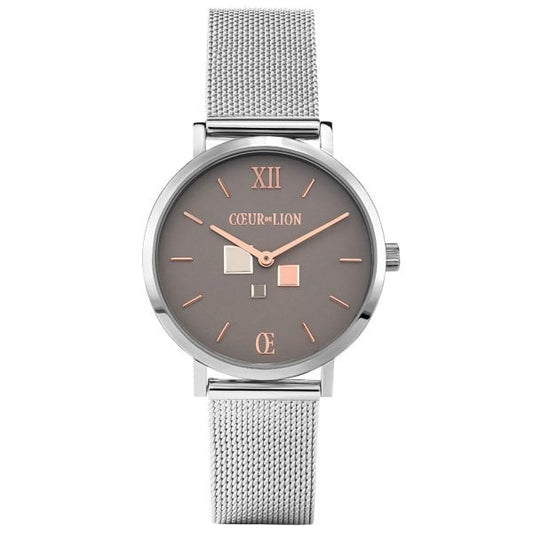 ladies stainless steel watch rose gold - brown