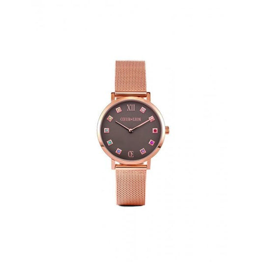 ladies rose gold watch, rosegold - brown