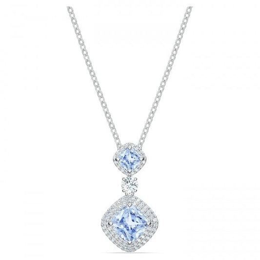 Angelic Necklace, Blue, Rhodium plated