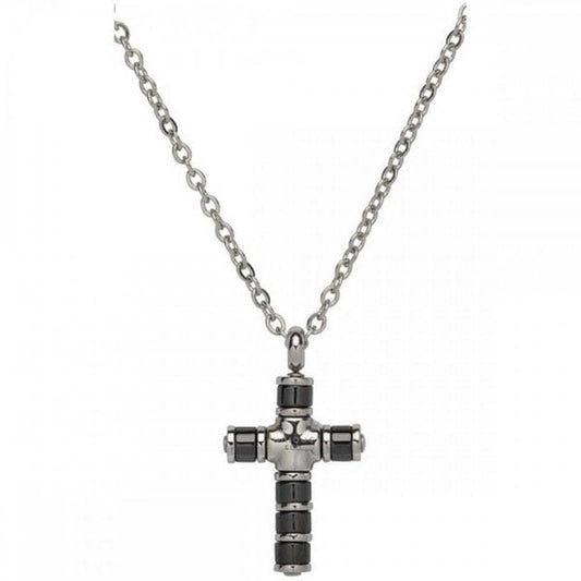 Steel Pendant with Black IP Plating