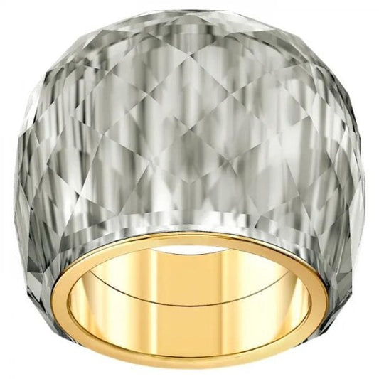 Swarovski Nirvana Ring, Grey, Gold-tone PVD