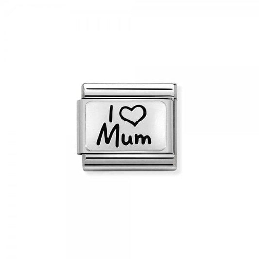 Silver I Love Mum Charm