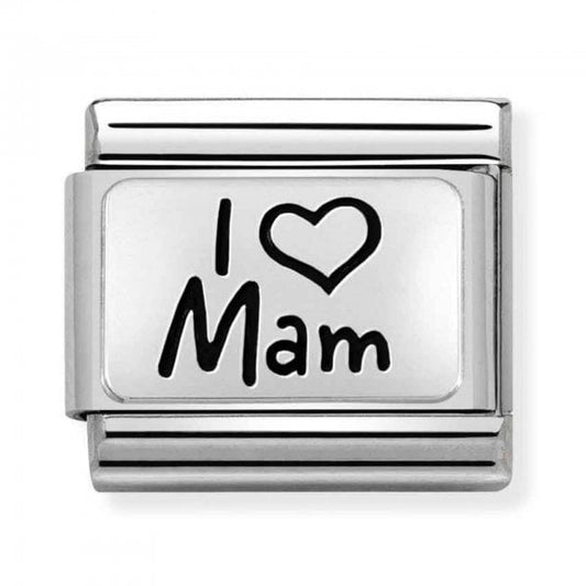 Classic Silver I Love Mam Charm