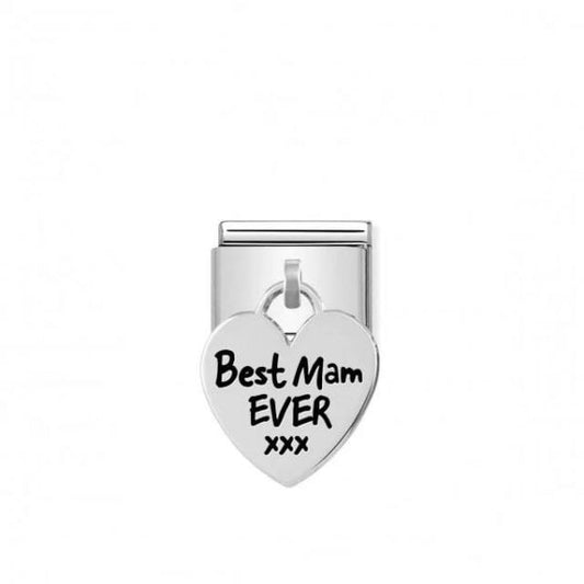Silver Best Mam Ever Charm