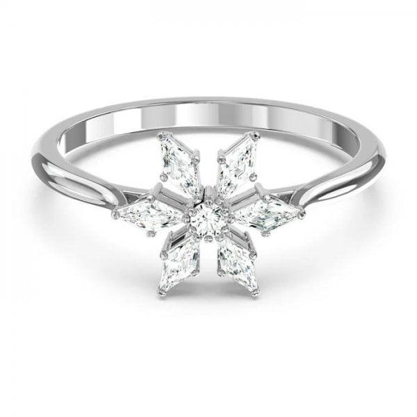 Magic Ring, White, Rhodium plated SIZE 58