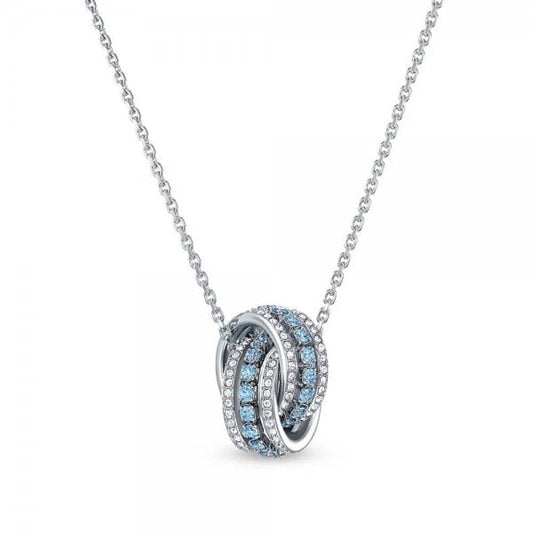 Further Blue & White Crystal Interlinked Necklace