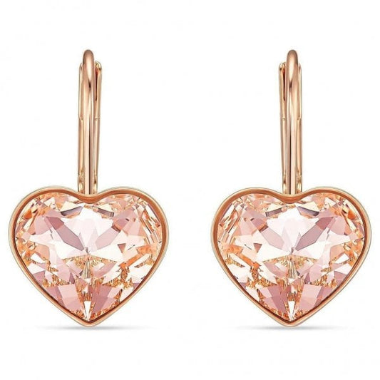 Bella Heart Pierced Earrings, Pink