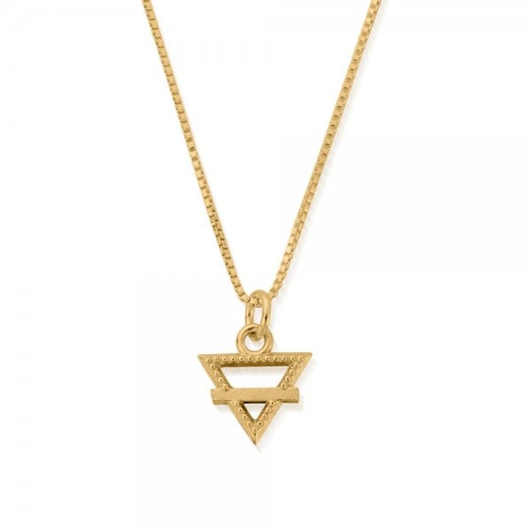 Gold Plated Delicate Box Chain Earth Necklace