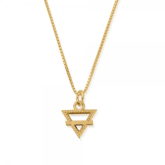 Gold Plated Delicate Box Chain Earth Necklace