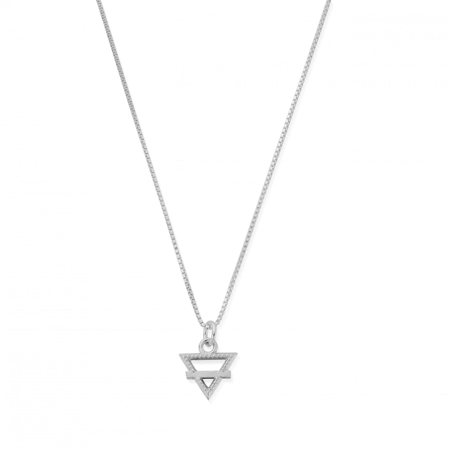 Sterling Silver Delicate Box Chain Earth Necklace