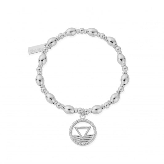 Sterling Silver Oval Bead Water Bracelet