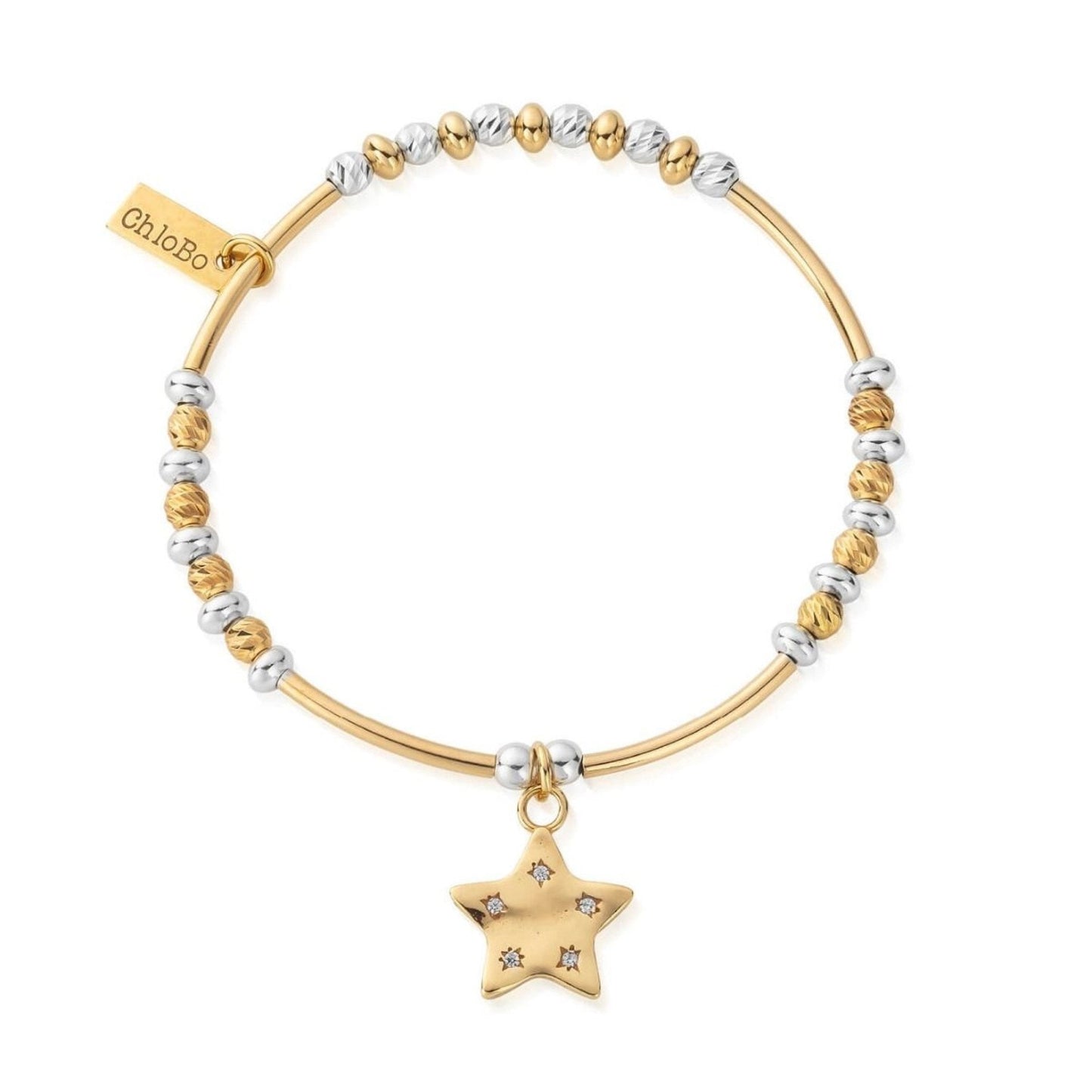 Gold & Silver Sparkle Star Bracelet
