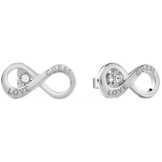 Guess Rhodium Plated Infinity Earrings