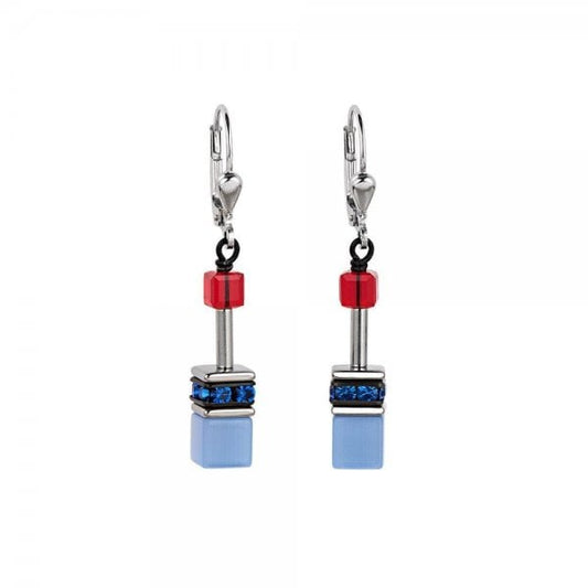 Ladies Geocube Earrings - Multicolour Motion