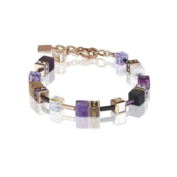 ladies geocube lilac-beige bracelet