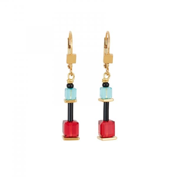 ladies geocube multicolour earrings
