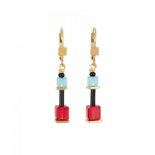 ladies geocube multicolour earrings