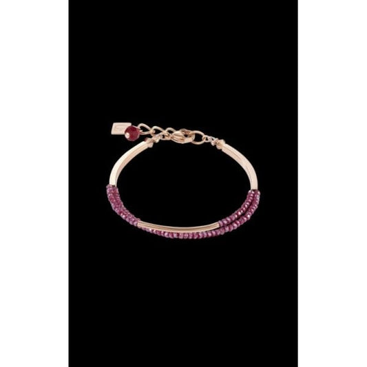 ladies rose gold waterfall bracelet - red