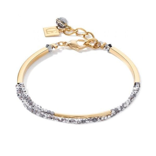 ladies yellow gold plated waterfall bracelet