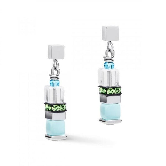 ladies geocube multicolour pastel earrings