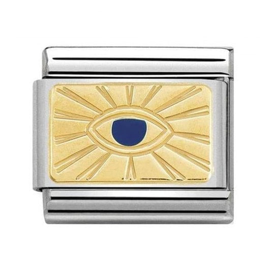 Gold Blue Eye Charm