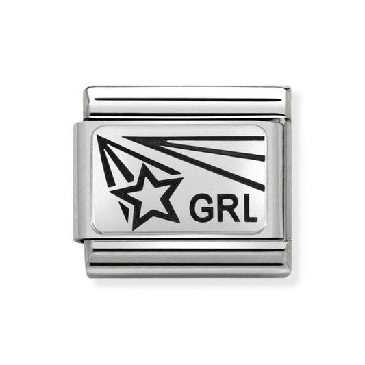 Silver GRL Star (Girl Power) Charm
