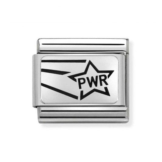 Silver PWR Star (Girl Power) Charm