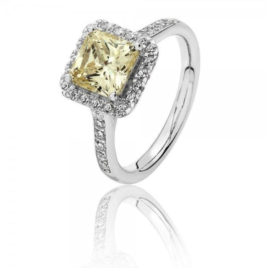 Halo Style Cubic Zirconia Ring SIZE K