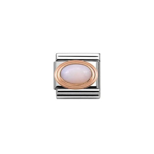 Rose Gold Pink Opal Charm