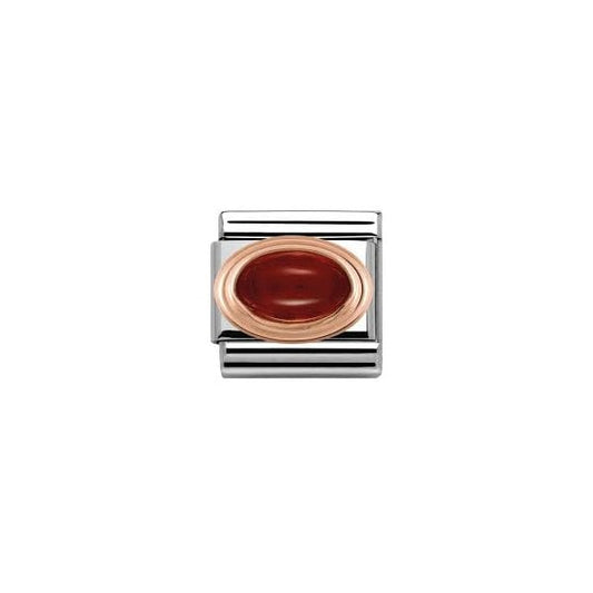 Classic Rose Gold Garnet Charm