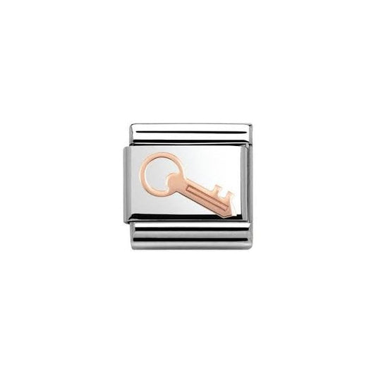 Classic Rose Gold Plates Key Charm