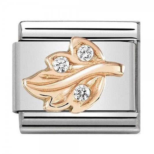 Classic Rose Gold Leaf Charm
